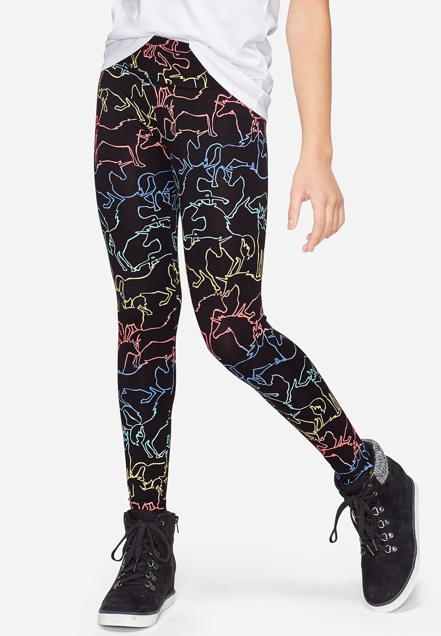 KWD6.5 / QR80 / AED85 / BD8.5 / JD18 / SAR85 / OMR8	Everyday Unicorn All Over Print Full Length Leggings	15233954610