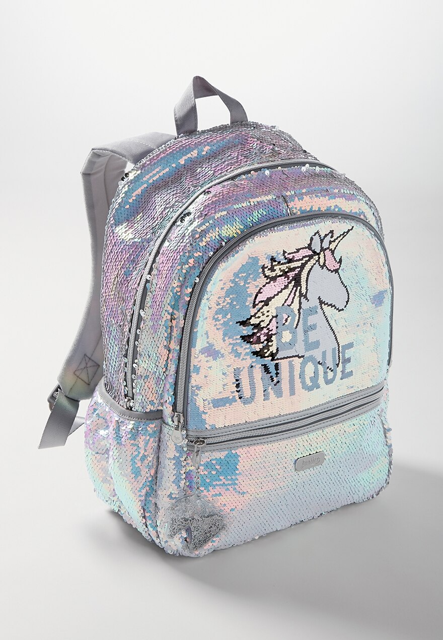 KWD19.5 / QR240 / AED250 / BD26 / JD57 / SAR280 / OMR24    Justice Be Unique Flip Sequin Backpack    16192452619