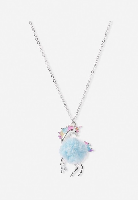 KWD2.5 / QR30 / AED30 / BD3 / JD6 / SAR35 / OMR3   Faux Fur Unicorn Pendant Necklace    15941959621