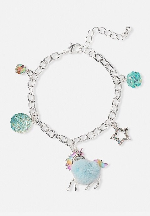 KWD2.5 / QR30 / AED30 / BD3 / JD6 / SAR35 / OMR3   Faux Fur Unicorn Charm Bracelet    15950662621