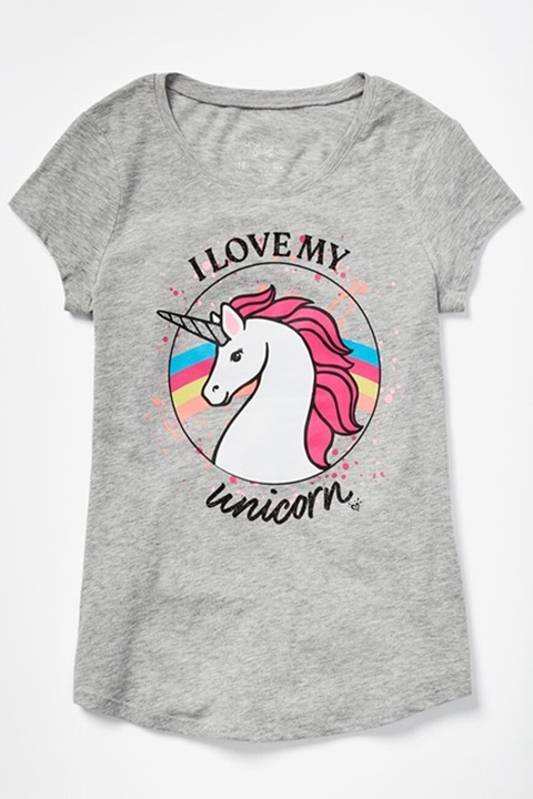 KWD8 / QR100 / AED105 / BD10.5 / JD22 / SAR115 / OMR10    I Love My Unicorn Graphic Tee    15048950632