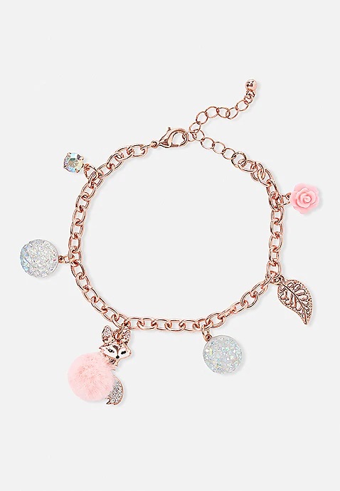 KWD2.5 / QR30 / AED30 / BD3 / JD6 / SAR35 / OMR3   Faux Fur Fox Charm Bracelet    15951993662