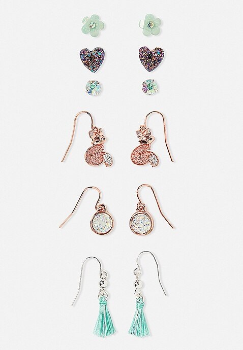 KWD2.5 / QR30 / AED30 / BD3 / JD6 / SAR35 / OMR3   Glitter Fox Earrings - 6 Pack   15961521619