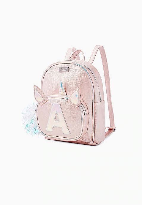 KWD10.5 / QR91 / AED135 / BD14 / JD32 / SAR150 / OMR13    Pompom Unicorn Intial Mini Backpack   16147734657