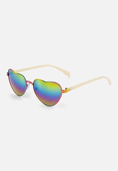  Rainbow Heart Sunglasse