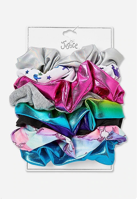 KWD5 / QR60 / AED65 / BD6.5 / JD14 / SAR75 / OMR6    Shimmer Scrunchie - 8 Pack    16011951626