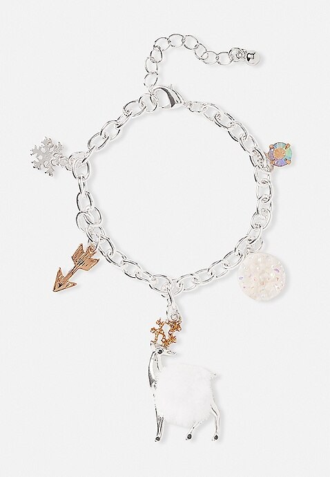 KWD2.5 / QR30 / AED30 / BD3 / JD6 / SAR35 / OMR3   Faux Fur Deer Charm Bracelet    15951980617