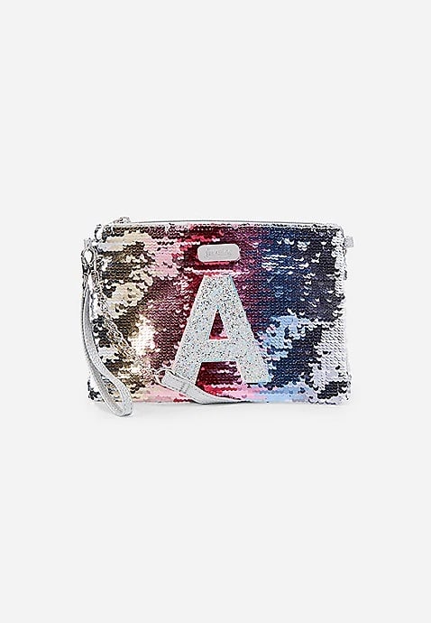 Flip Sequin Initial Crossbody 