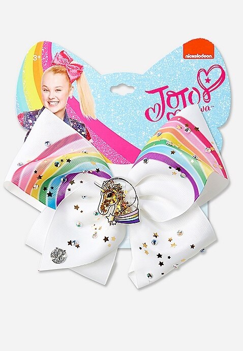 OMR5 / SAR60 / JD12 / BD5 / AED55 / QR50 / KWD4.5   عقدة شعر Jojo Siwa بتصميم أحادي القرن ومزركشة بخرز من تشكيلة Justice Exclusive   16033683601