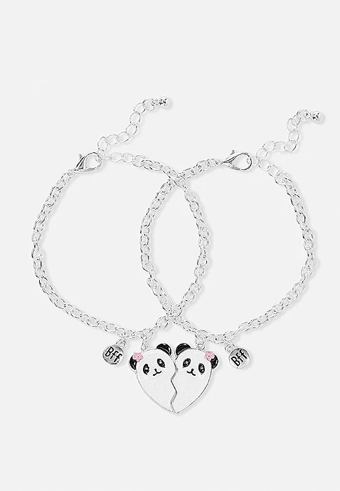 Panda Bff Charm Bracelet - 2 Pack