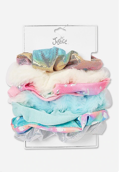 KWD5 / QR60 / AED65 / BD6.5 / JD14 / SAR75 / OMR6   Pastel Fur Scrunchie - 8 Pack    16011952619