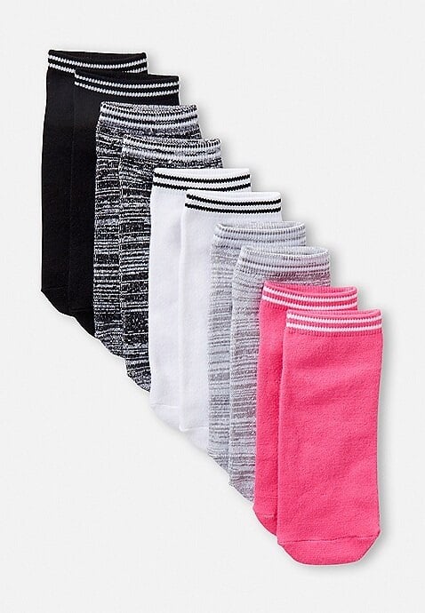 pink & gray socks - 5 pack