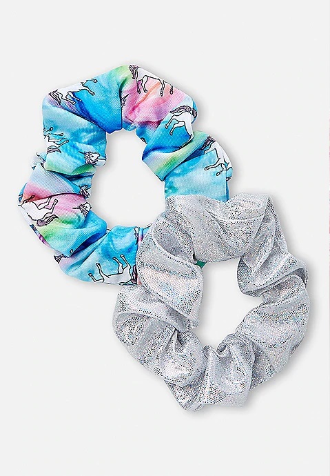 KWD2.5 / QR30 / AED30 / BD3 / JD6 / SAR35 / OMR3   Unicorn & Shimmer Scrunchie - 2 Pack    16011821619